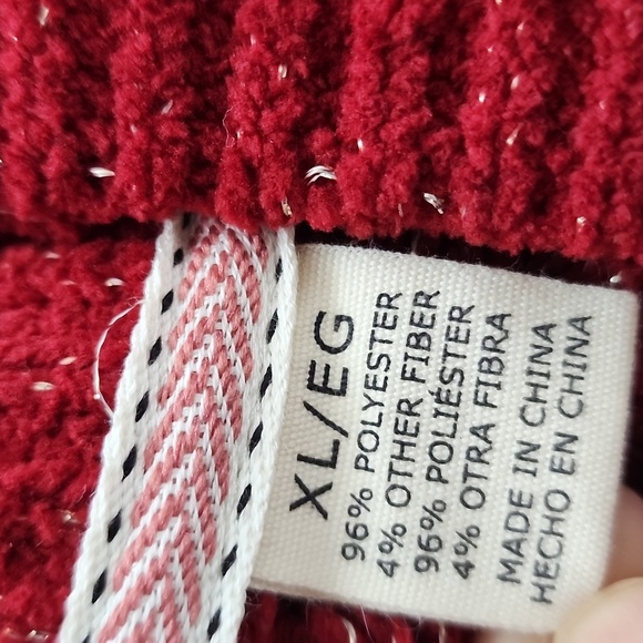 NEW Weatherproof Vintage Womens XL Textured Knit Sweater Crew neck Shimmer - Picture 6 of 7